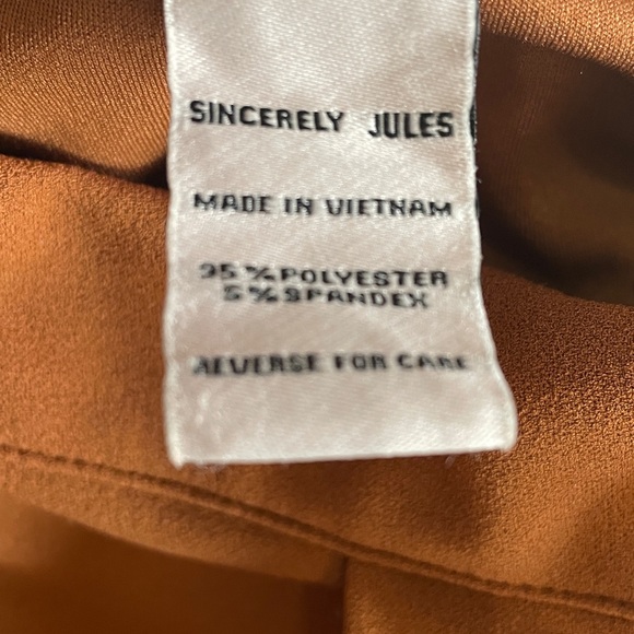 Sincerely Jules Size 3 Wide-Leg Brown Trousers - Picture 11 of 11